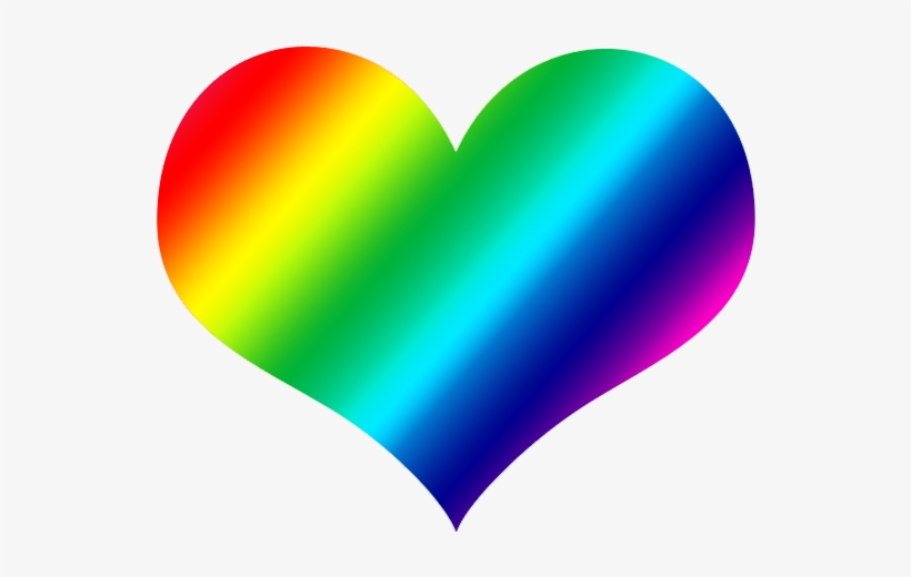 Rainbow Heart Png - Corazones De Arcoiris, transparent png #5403930