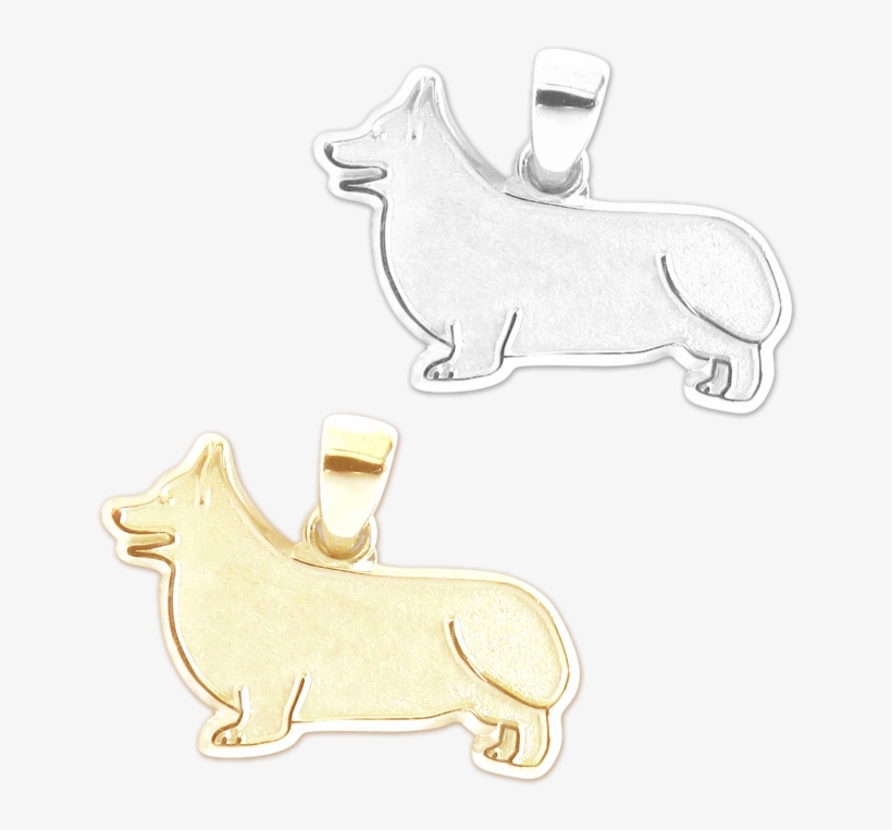 Pembroke Welsh Corgi Charm Or Pendant In Sterling Silver - Pembroke Welsh Corgi, transparent png #5404725