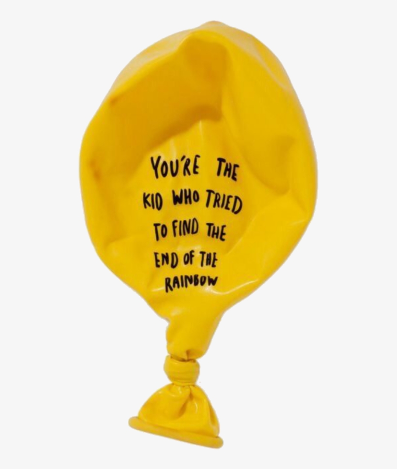 Yellow Amarillo Freetoedit Random Tumblr Quote Quotes - Deflated Balloons, transparent png #5404728