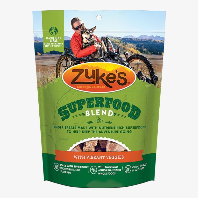 Zukes Superfood Blend With Vibrant Veggies Dog Treats - Zuke's Crunchy Naturals 2s Yogurt & Honey 9oz Dog, transparent png #5407229