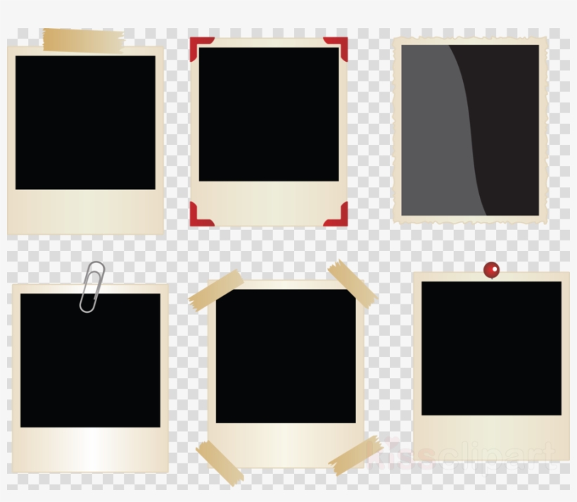 Polaroid Frames Png Clipart Picture Frames Instant - Black Balloon Vector Free, transparent png #5408184