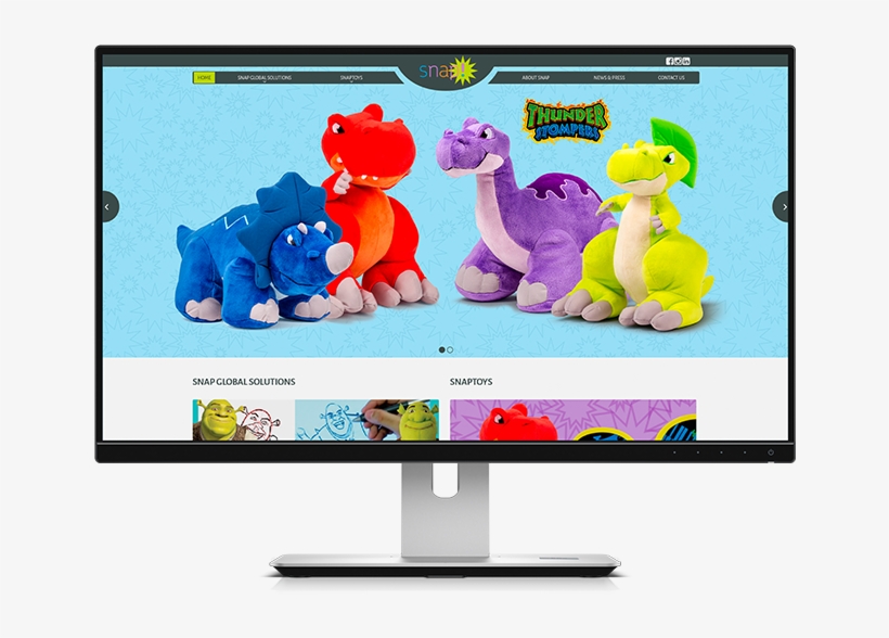 Snaptoys Homepage Desktop - Snaptoys Thunder Stompers Crash The Triceratops Plush, transparent png #5409940