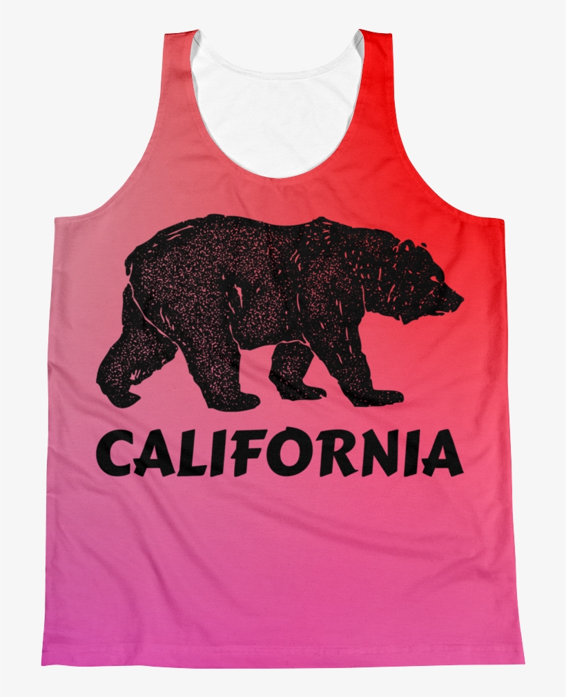 "california Bear" Tank Top - Grizzly Bear, transparent png #5410132