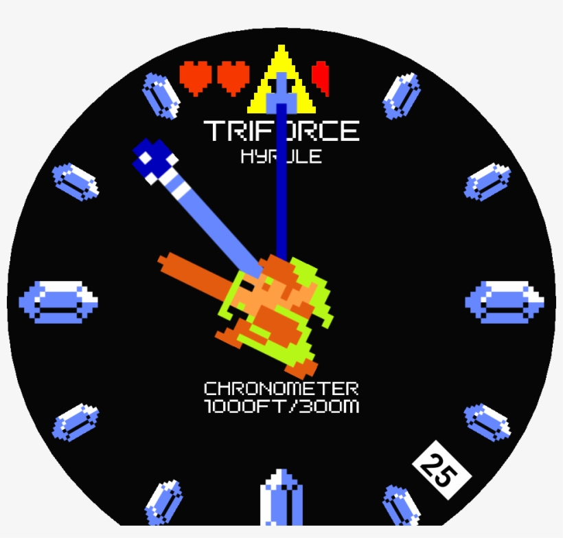 Triforce Chronometer Watch Face Preview, transparent png #5410296