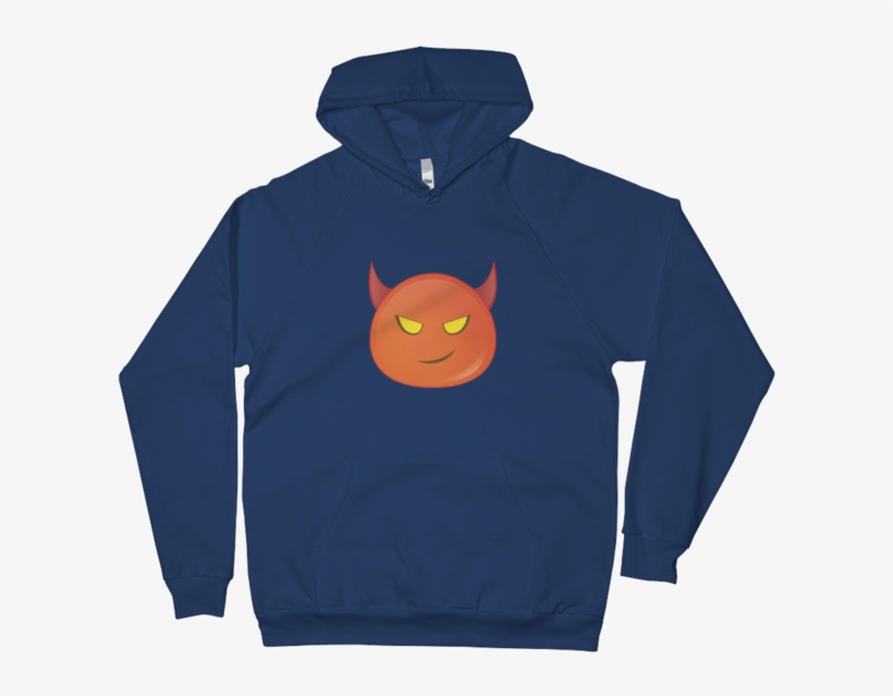 Expressive Red Devil Emoji Unisex Pullover Hoodie - You Can't Think And Hit, transparent png #5410595