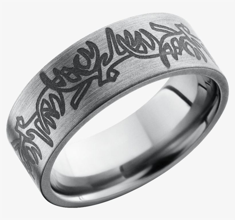 Lashbrook Designs 8fantlers Sand-satin - Lashbrook 8fantlers Sand-satin Titanium Wedding Ring, transparent png #5410807