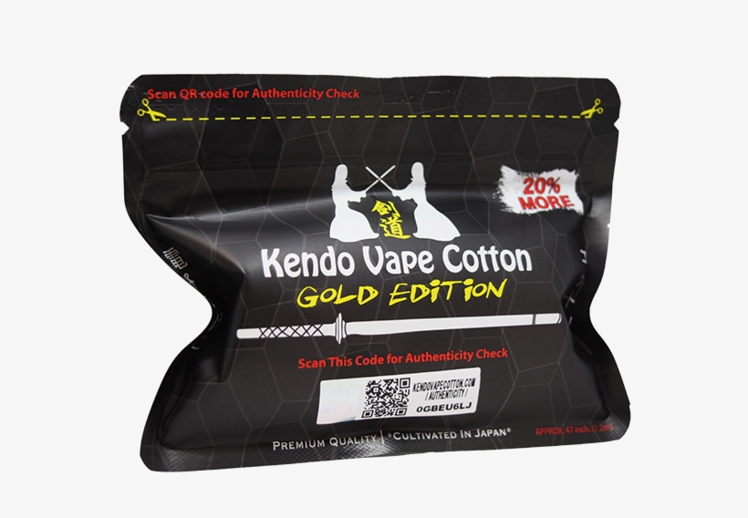 Cotton For Vape - Kendo Gold Edition Vape Cotton, transparent png #5411618