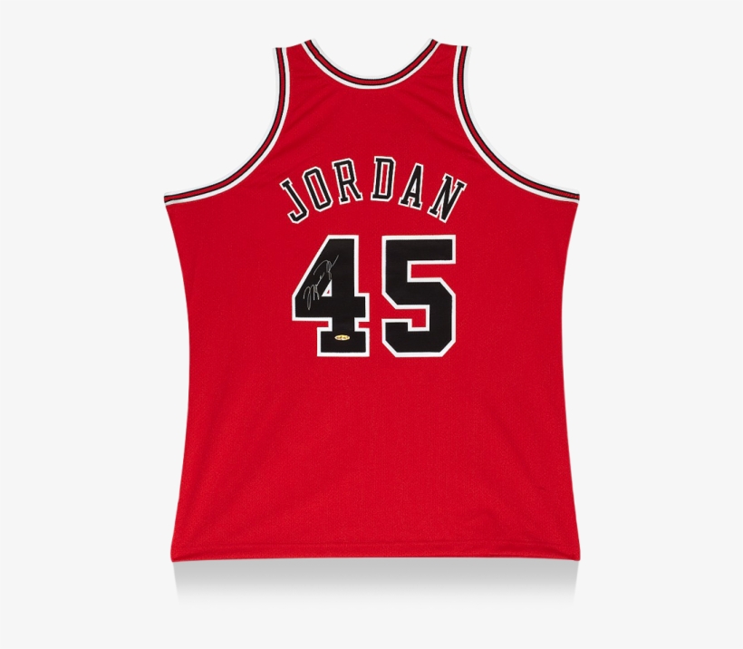Michael Jordan Back Signed Chicago Bulls 1995 Jersey - Michael Jordan Back Of Jersey, transparent png #5411746