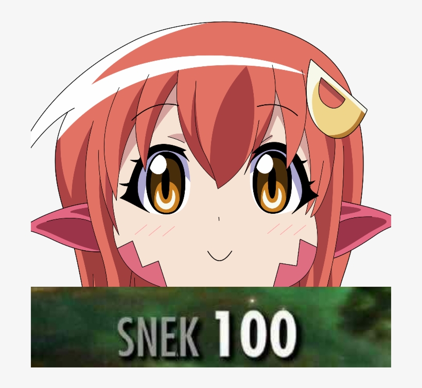 Snek 100 Cartoon Pink Anime Facial Expression Nose - Best Snek Monster Musume, transparent png #5413178
