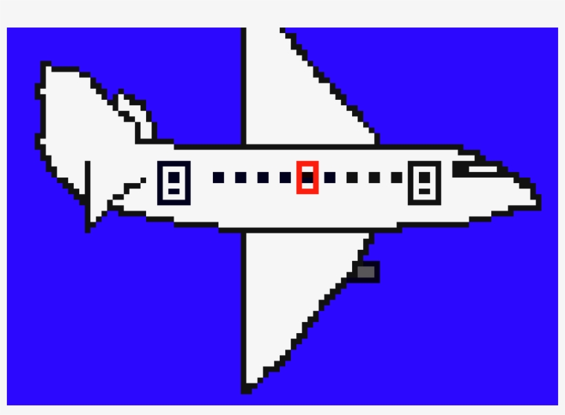 Pixel Art Plane - Pixel Art, transparent png #5414535