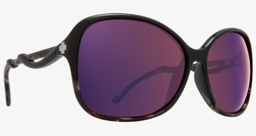 Black/smoke Tort-happy Rose W/midnight Spectra Mirror - Sunglasses, transparent png #5414819