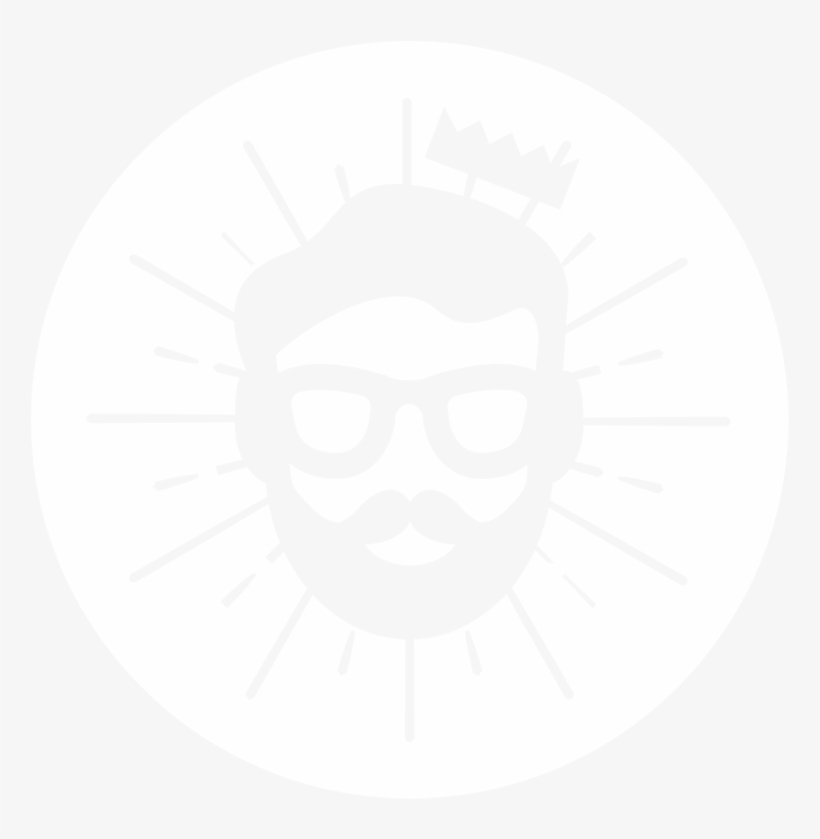 King Nerd Face Reverse Circle Blank Small - Illustration, transparent png #5416383