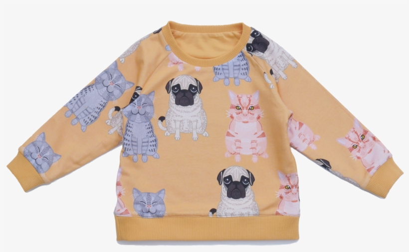 Filemon Kid Reversible Sweatshirt Pug - Filemon Kid Pale Marigold Reversible Pug Sweatshirt, transparent png #5417196