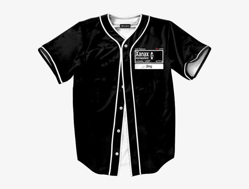 Xanax Jersey - Funny Baseball Jerseys, transparent png #5417717