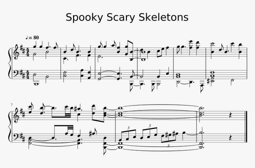 Uploaded On Oct 31, - Spooky Scary Skeletons Piano, transparent png #5418732