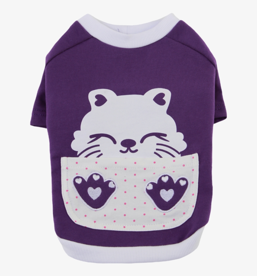 Paw Dog Tshirt Purple Front - Mouse, transparent png #5419106