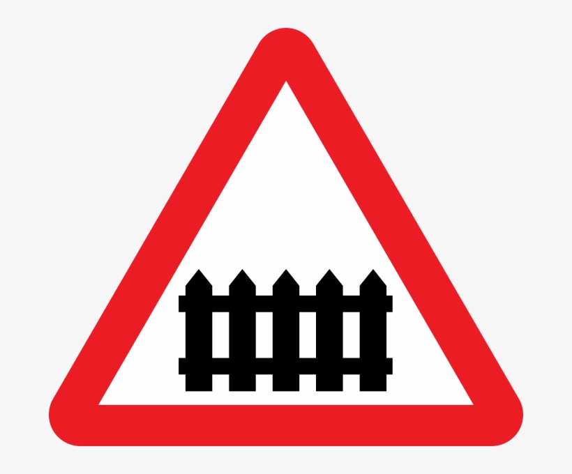 Road Sign With Gate, transparent png #5419620