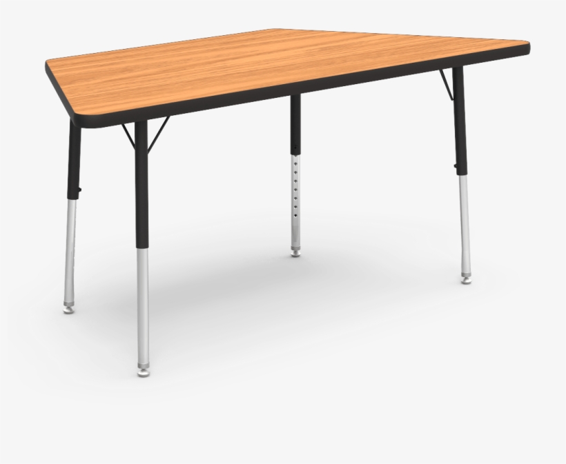 30" X 60" Trapezoid Table, Activity Tables, Classroom - Writing Desk, transparent png #5419677