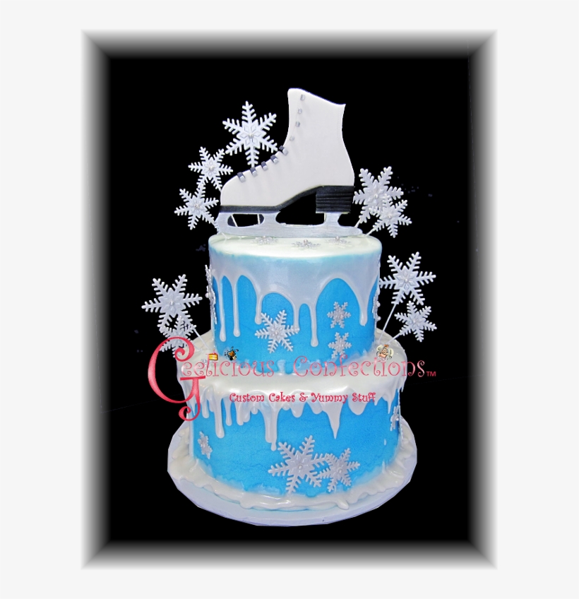 Ice Skate Cake - Ice Skating Rink Birthday Cake, transparent png #5422158