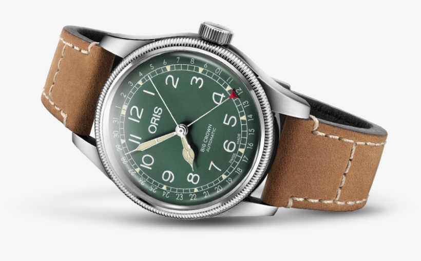 The Green Dial Is A Playful Execution Of A Classy Pilot's, transparent png #5422660