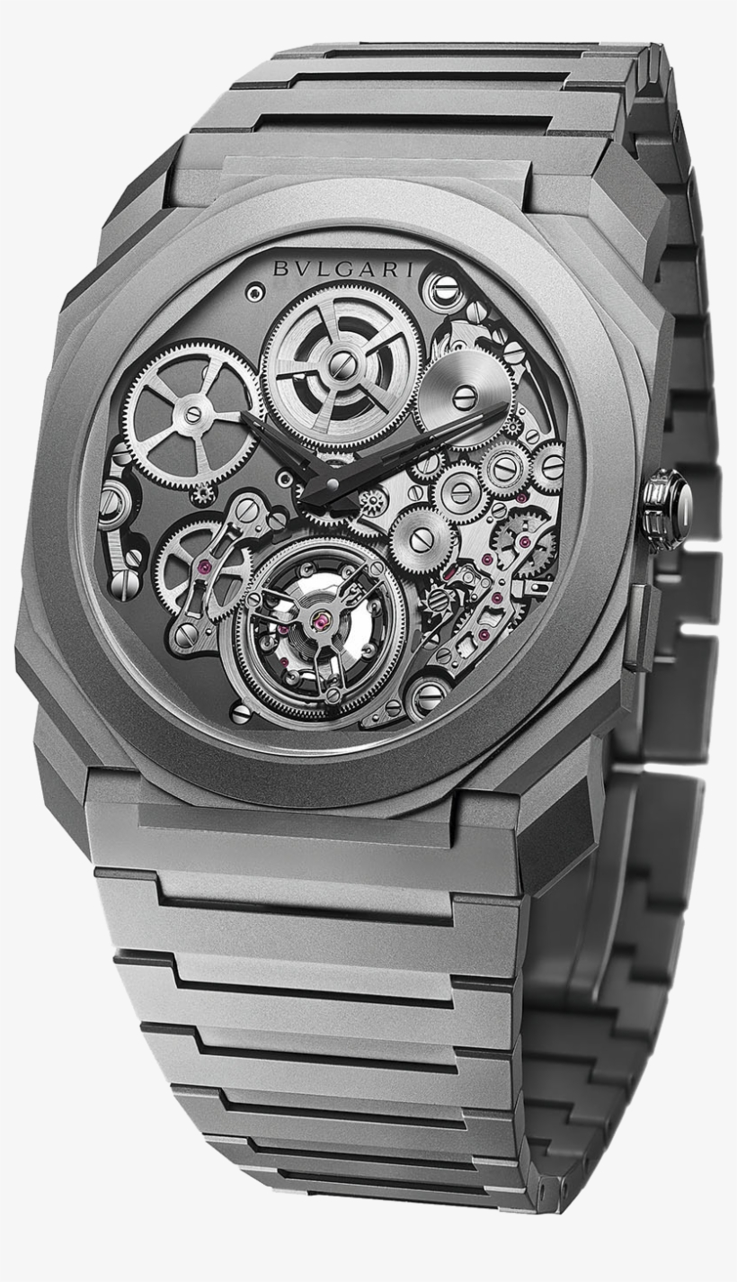 Bulgari Octo Finissimo Tourbillon Automatic - Bvlgari Watch Octo Finissimo, transparent png #5423646