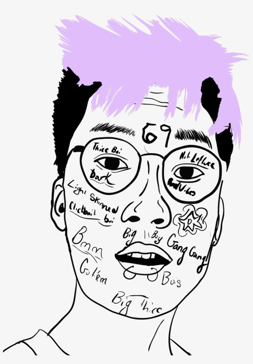 @ricegum This Is You, But Lookin Like 6ix9ine Http - Illustration, transparent png #5425916
