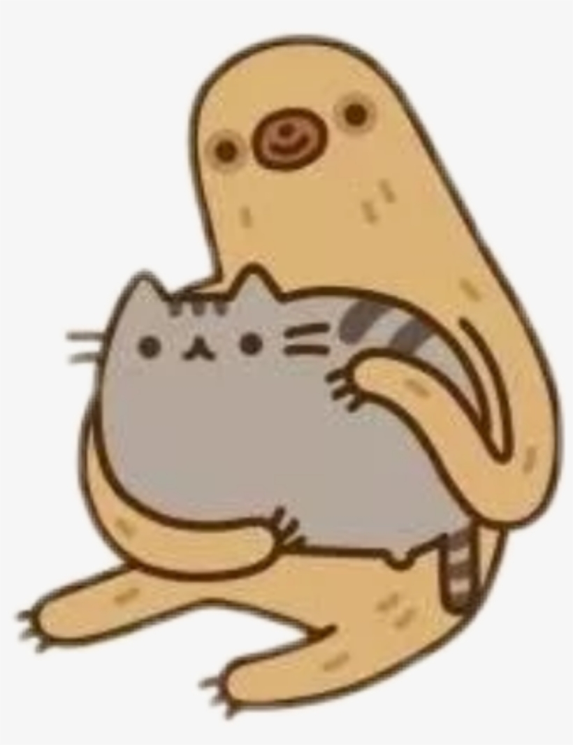 Scsloths Sloths Kawaii Pusheen Pusheencat Png Sloth - Pusheen Lazy, transparent png #5426906