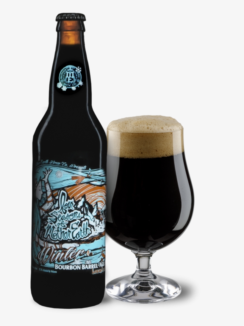 Winter 2018 Bourbon Barrel-aged Imperial Stout Brewed - Mother Earth Winter Ale - 22 Fl Oz Bottle, transparent png #5427199
