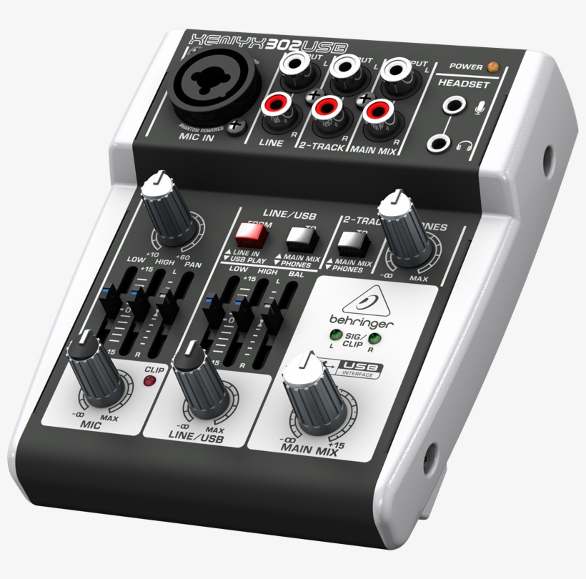 Behringer 5 Channel Mixer - Behringer Xenyx 302usb - Analogue Mixer, transparent png #5427526