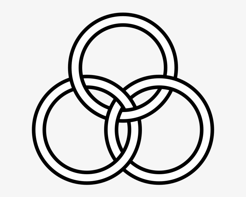 Svg/640px Borromean Rings Minimal Overlap - Borromean Rings, transparent png #5428272