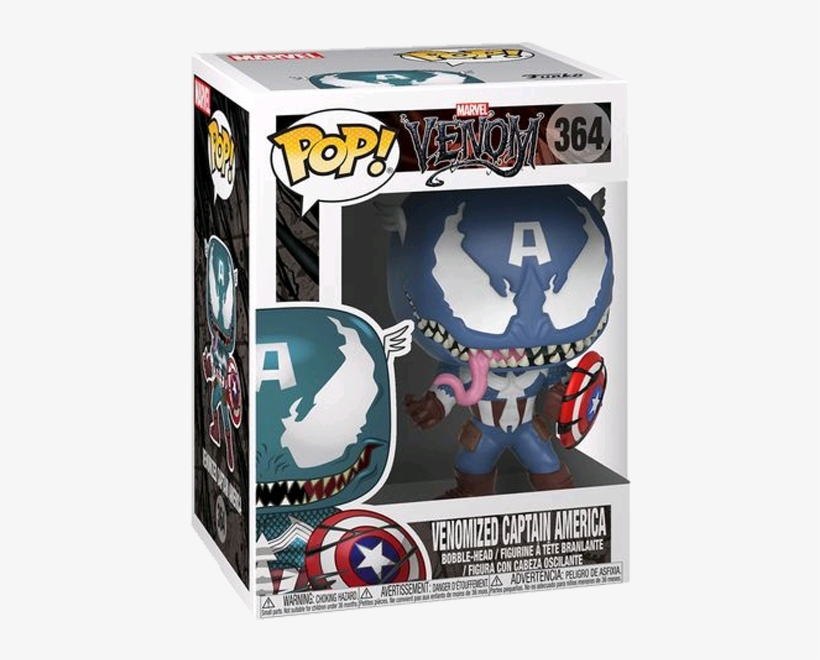 Venomized Captain America Pop Vinyl Figure - Funko Pop Venom Captain America, transparent png #5428944