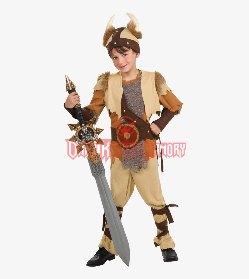 Boys Viking Warrior Costume - Viking Costume Boys, transparent png #5429048