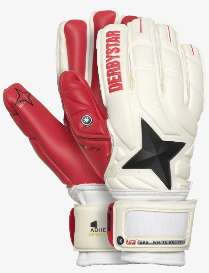 Derbystar Aps White Red Star Goalkeeper Gloves - Derbystar Aps White Red Star Goalkeeper Gloves - 10, transparent png #5429245