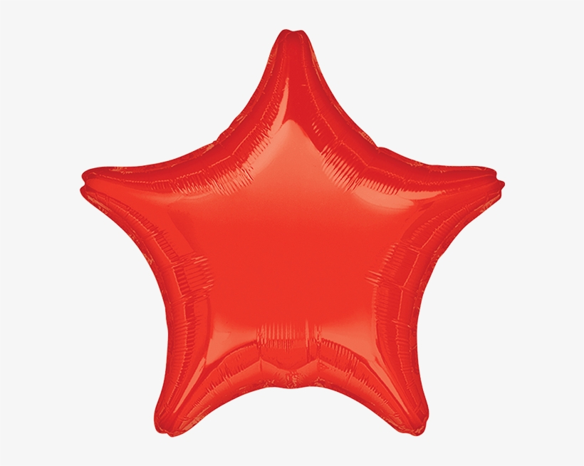 Red Star Balloon 18in - 32" Large Balloon Black Star - Mylar Balloons Foil, transparent png #5429429