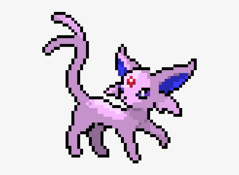 Espeon - Pokemon Pixel Art Espeon, transparent png #5429659