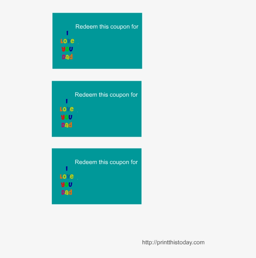 Blank Coupon For Father's Day - Coupon, transparent png #5431071