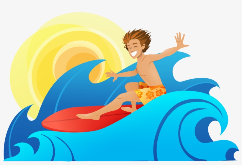 Silver Surfer Surfing Cartoon Wind Wave - Surfer Cartoon Png, transparent png #5431319