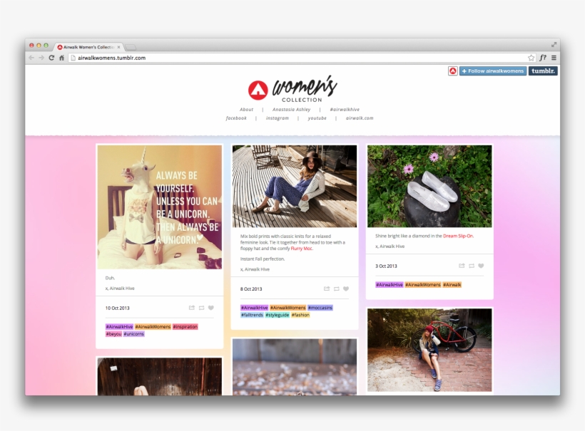Airwalk Women's Tumblr Theme - Masonry Instagram, transparent png #5431436