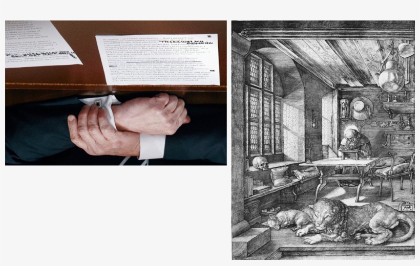 Channel 1 >>> Donald Trump's Handwritten Additions - Saint Jerome In His Study, transparent png #5432374