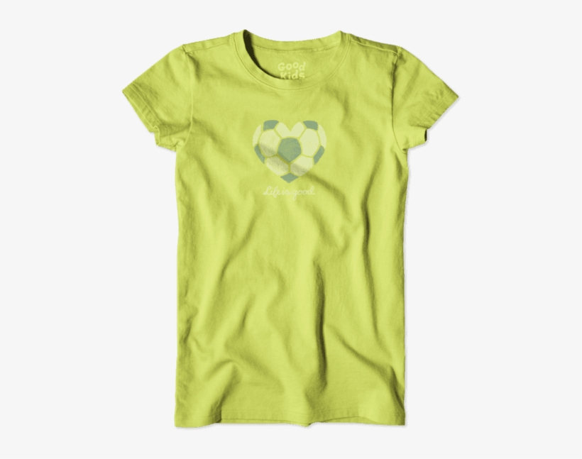 Girls' Soccer Heart Easy Tee - Active Shirt, transparent png #5433128