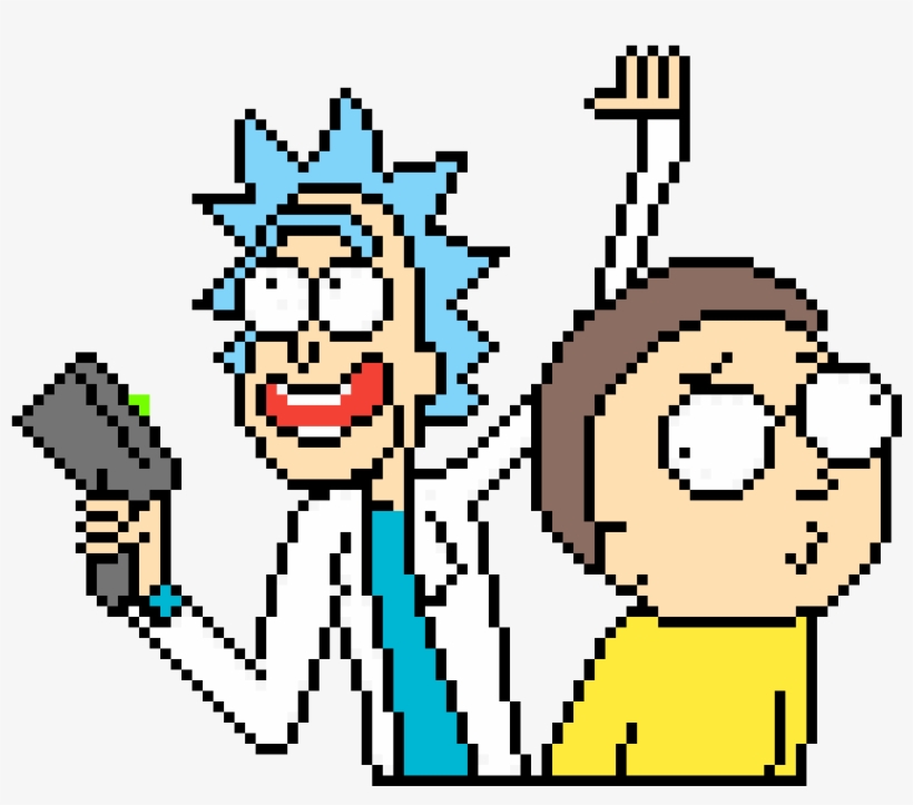 Rick And Morty Cross Stitch - Rick And Morty Pixel Art, transparent png #5433247