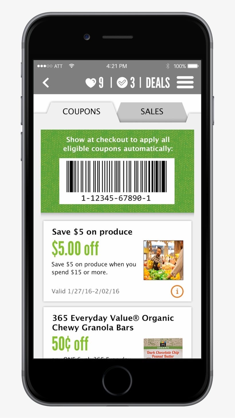 Walmart Digital Coupons App - Whole Foods App, transparent png #5433627