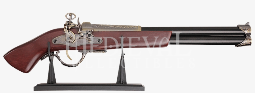 Flintlock Pistol Png Royalty Free Stock - Long Barrel Flintlock Pistol, transparent png #5435329