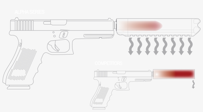 The Suppressors Rail Acts As A Massive Heat Sink Enabling - Firearm, transparent png #5435398