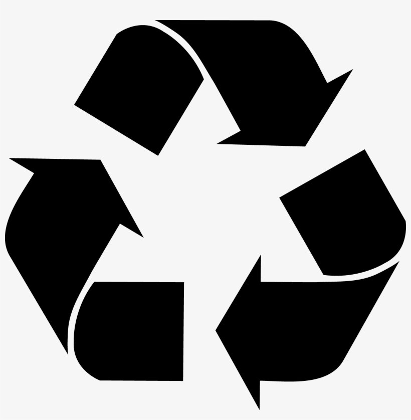 Black Recycle Sign Silhouette, transparent png #5436203