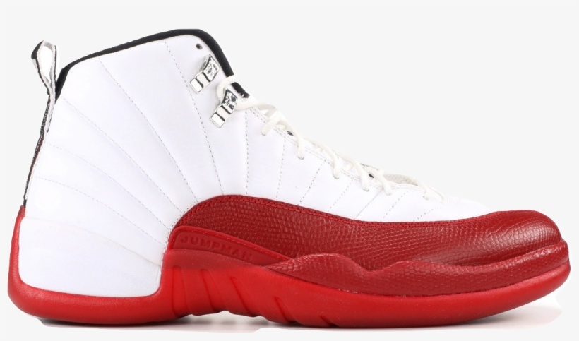 Air Jordan 12 Retro - Jordan 12 White And Red, transparent png #5436853