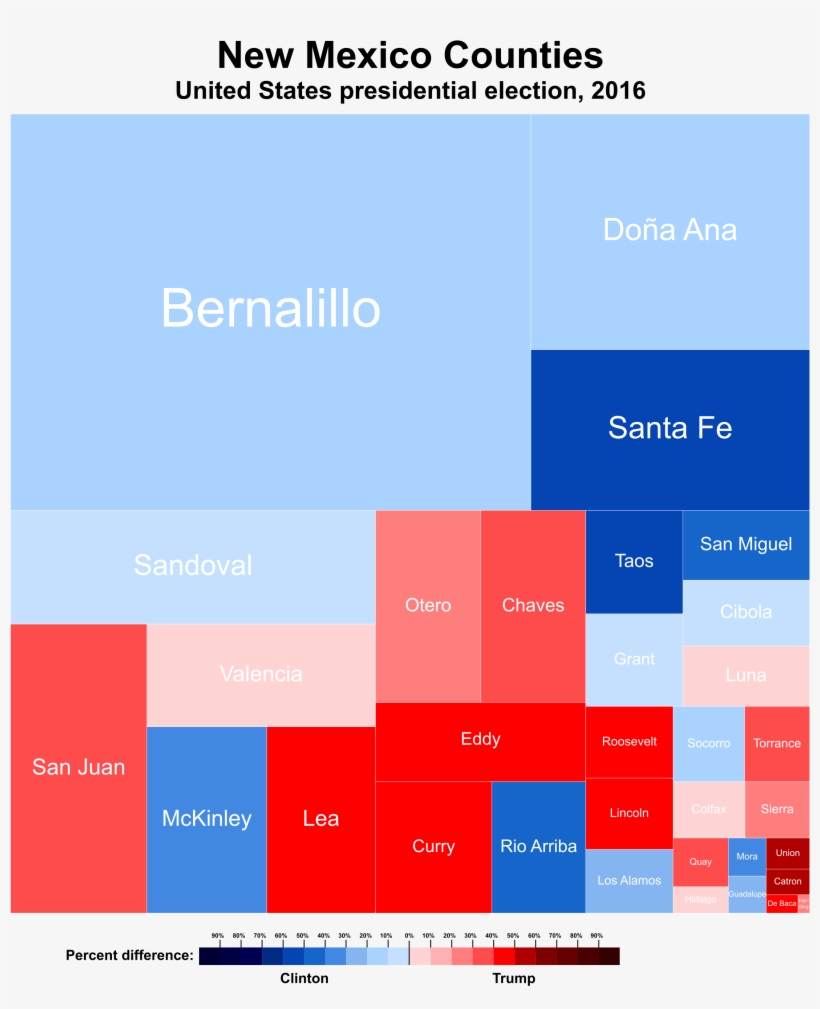 United States Presidential Election In New Mexico, - New Mexico 2016 Election Results, transparent png #5440170