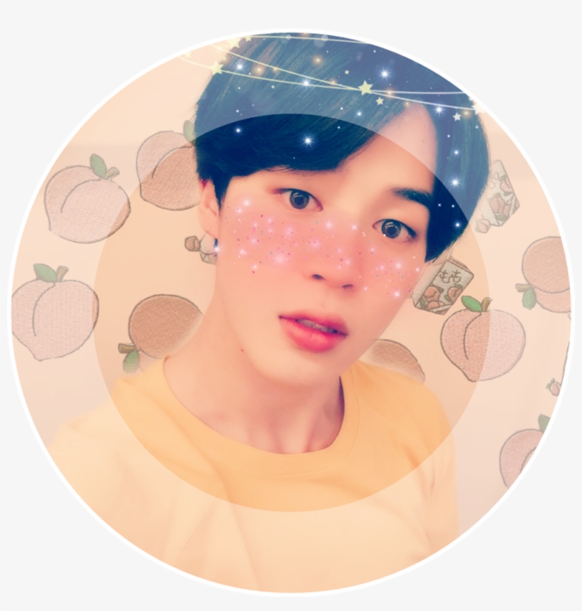 Bts Jimin Btsjimin Peach Yellow Cute Icon - Jimin Selfie Twitter, transparent png #5440349