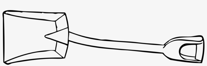 Colouring Pages Snow Shovel Coloring Book Tool - Spade Black And White, transparent png #5440512