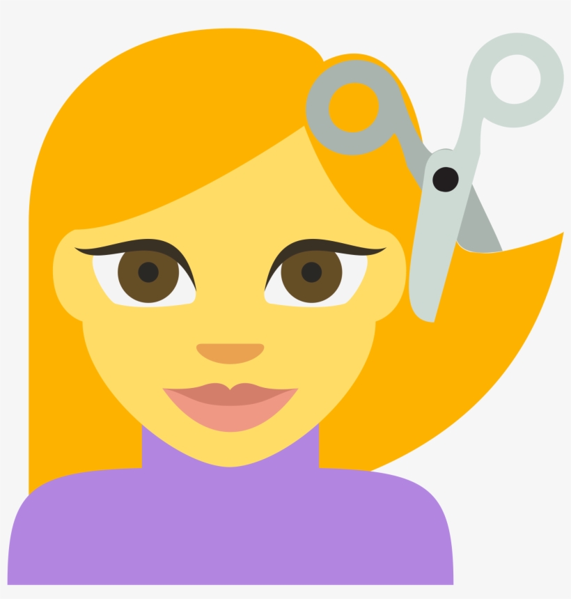 Open - Haircut Emoji, transparent png #5440847